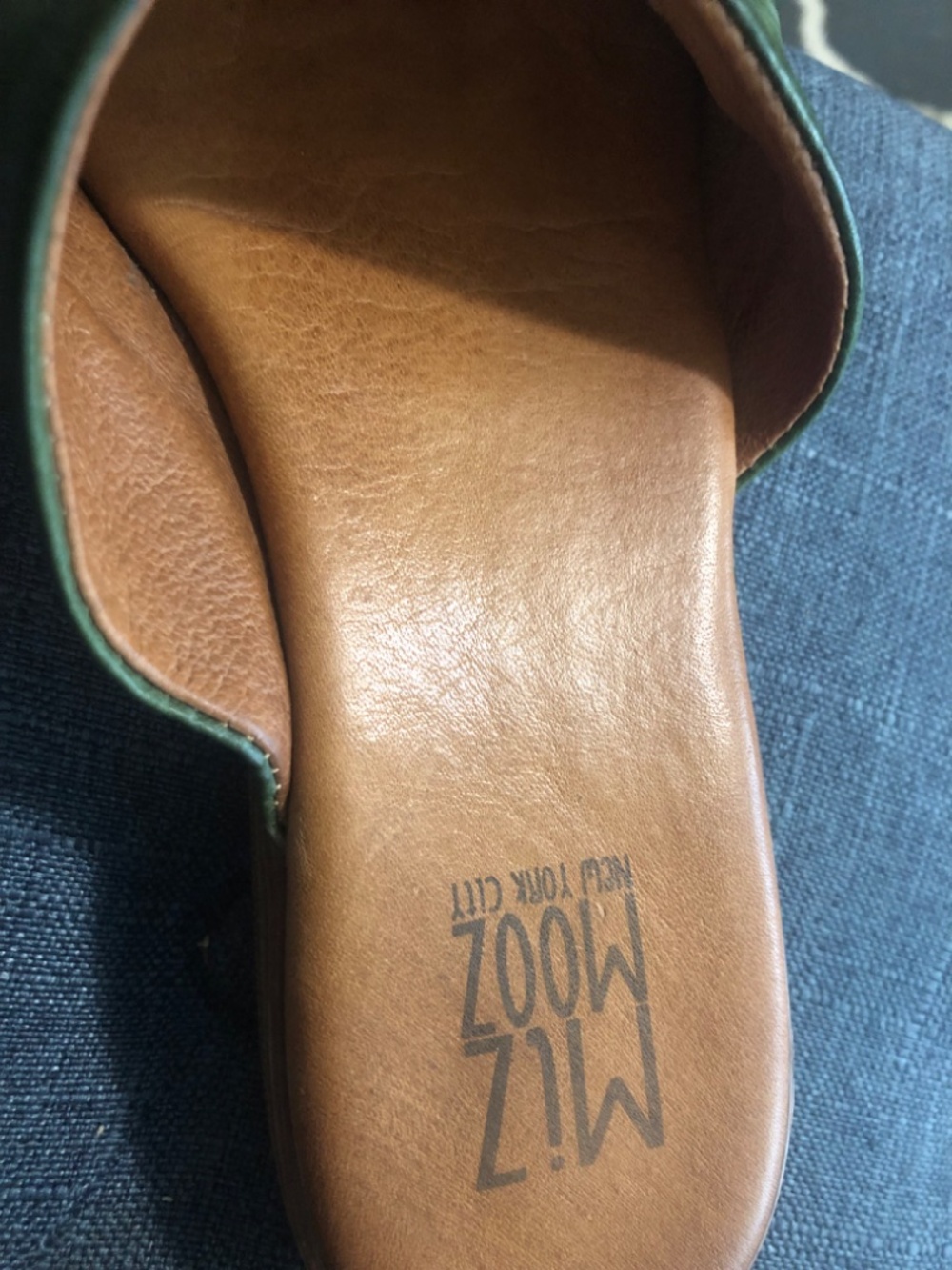 Miz Mooz 39 Delilah leather sandal green - Picture 4 of 7